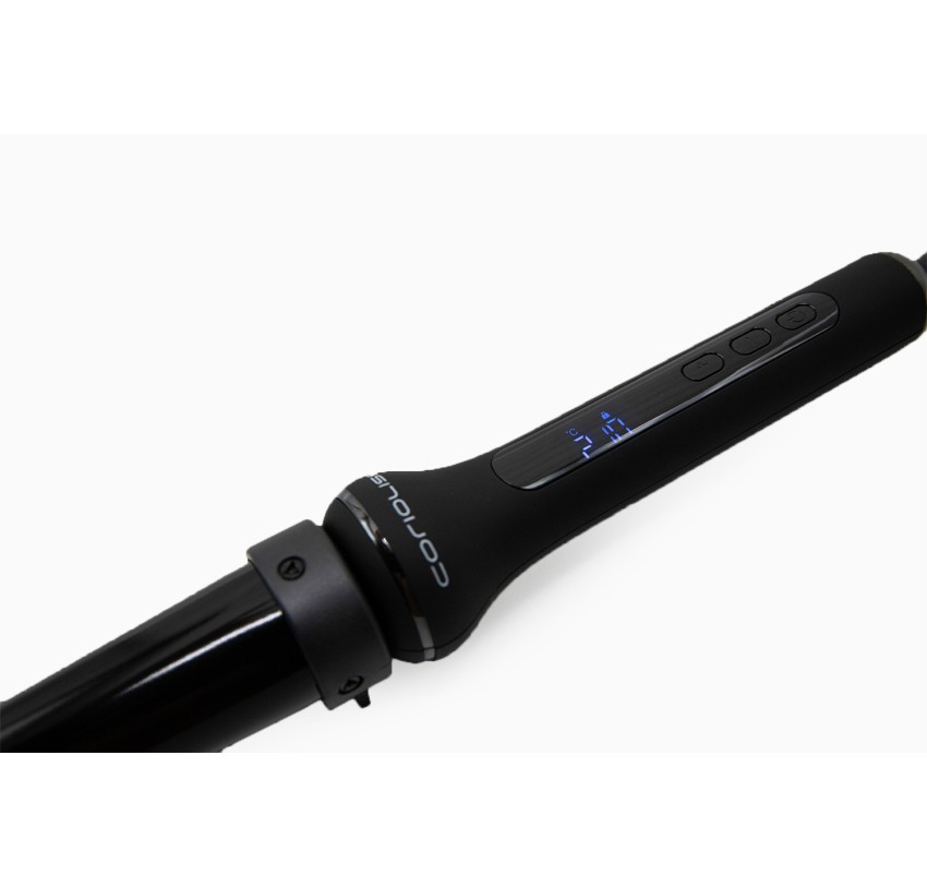 Corioliss Glamour Wand Hair Curler Black Soft Touch