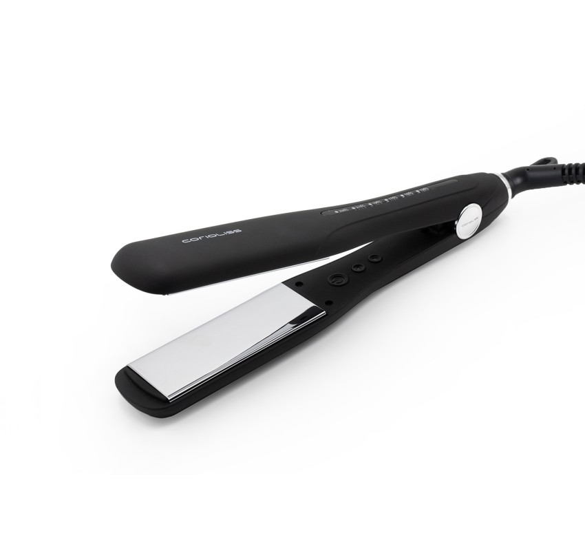 CORIOLISS THE WIDE HAIR STRAIGHTENER BLACK SOFT TOUCH