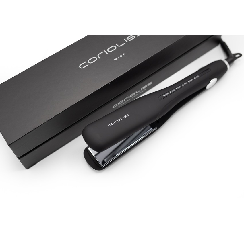The Wide Hair Straightener Black Soft Touch |  Corioliss® USA Official Shop