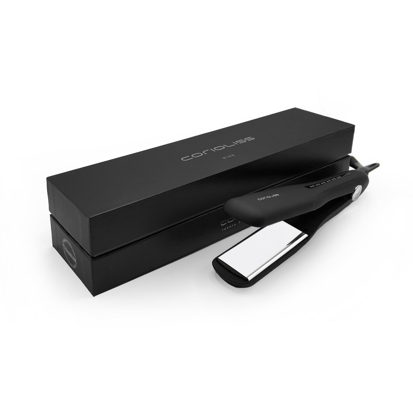 The Wide Hair Straightener Black Soft Touch |  Corioliss® USA Official Shop