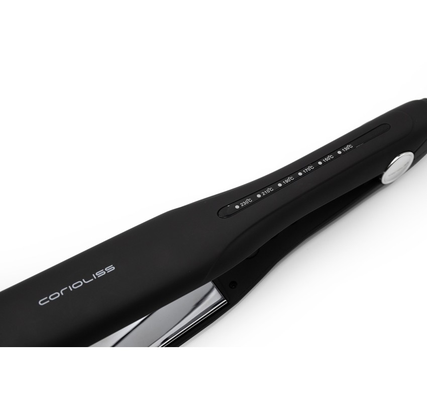 The Wide Hair Straightener Black Soft Touch |  Corioliss® USA Official Shop