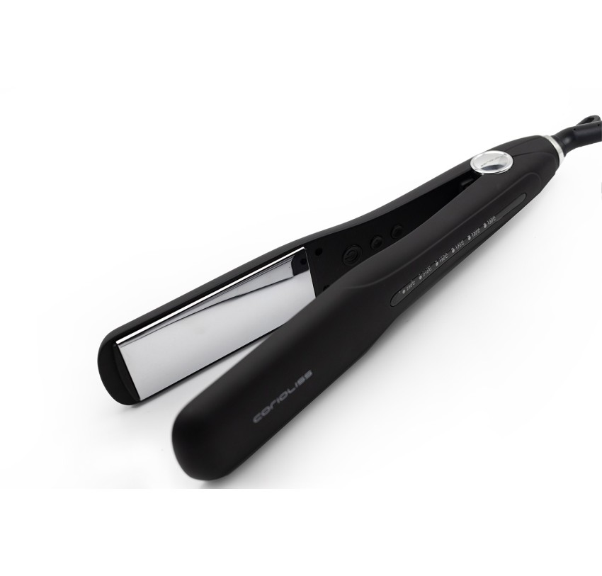 The Wide Hair Straightener Black Soft Touch |  Corioliss® USA Official Shop