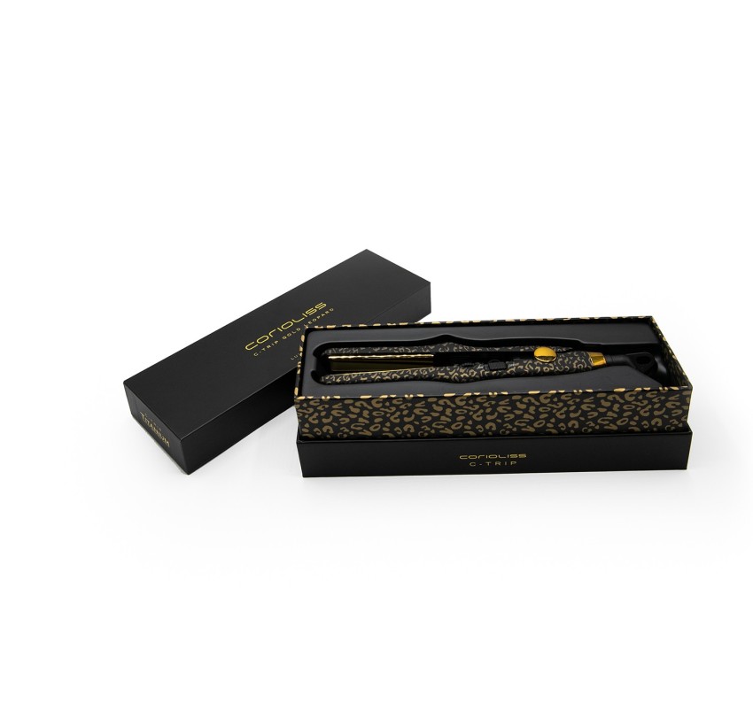 CORIOLISS C-TRIP HAIR STRAIGHTENER GOLD LEOPARD SOFT TOUCH